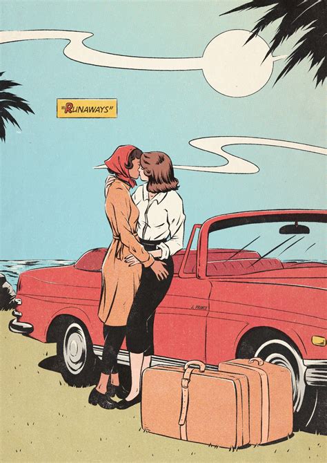 pin up lesbians|This Artist Is Giving Lesbian Couples The Retro, Pinup Treatment .